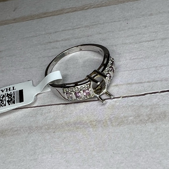 Pink Sapphire/Diamond Ring Mount - Picture 2 of 4